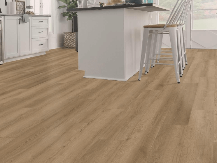 thin LVP floors in a bright bathroom